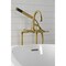Aqua Vintage CCK8107DL Freestanding Tub Faucet with Supply Line, Stop Valve, Brushed Brass CCK8107DL - alternate 4